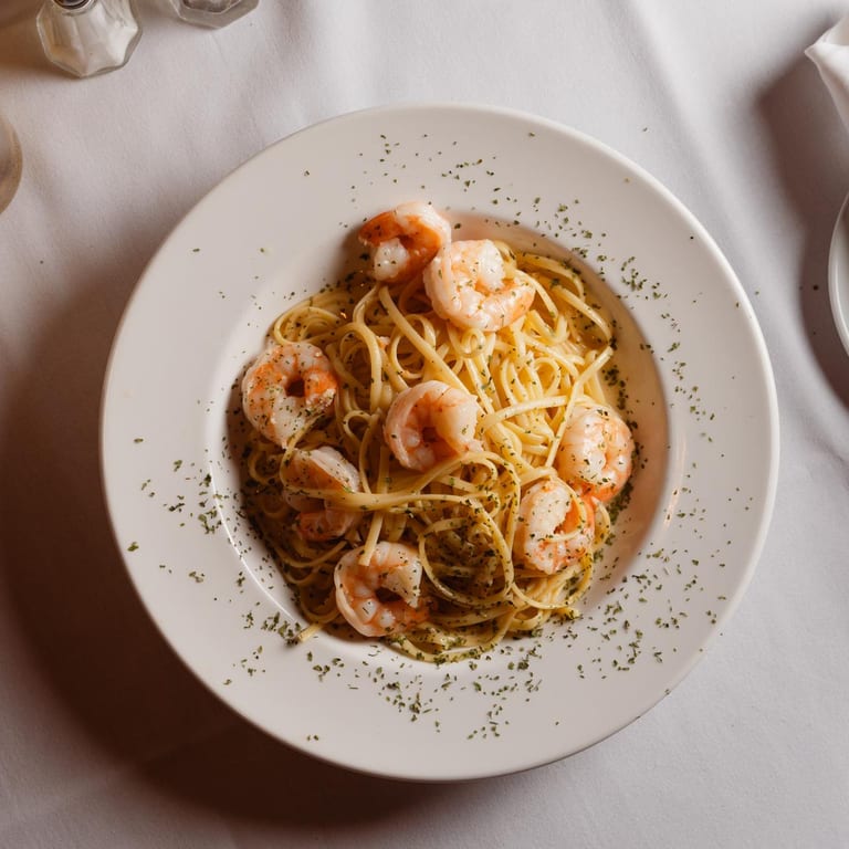 Indulge in our shrimp scampi